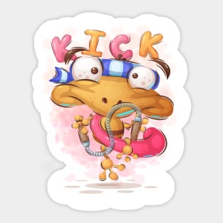 Karate Frog Sticker